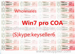 OEM FPP COA Sticker Win7 pro coa label win 7coa sticker key card w7 oem key