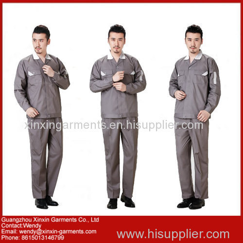 Hot Sell 65% Cotton 35% Polyester Dark Gray Workshop Working Uniform