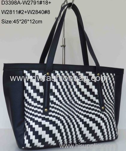 Fashion handbag/PU straw tote bag/lady handbag