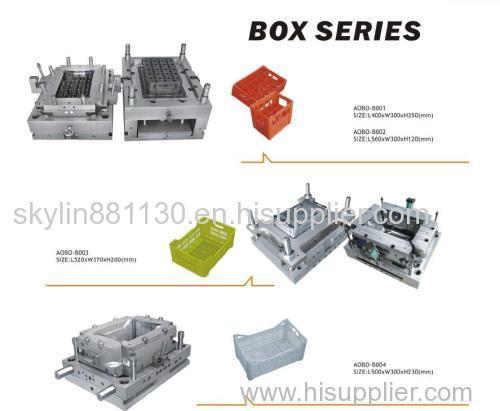plastic injection crate industrial box mould