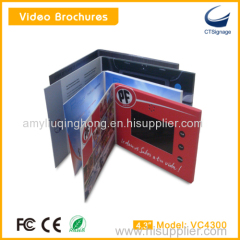 4.3 inch video brochure lcd greeting card for business promotion