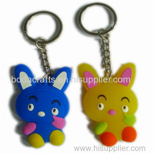 3d debossed with color pvc keychain