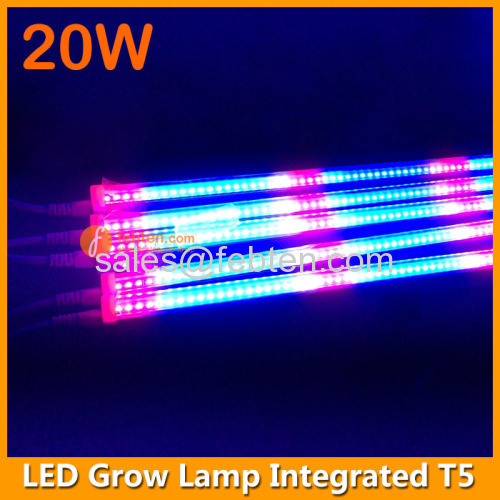 20W LED red blue grow lighting integrated T5 3ft