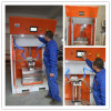 Fast color change powder feed center