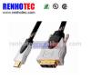 gold plated mini hdmi to av dvi connector braid cable