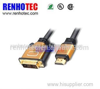 customized mini hdmi to dvi connector cable