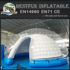 Semi transparent inflatable bubble tent