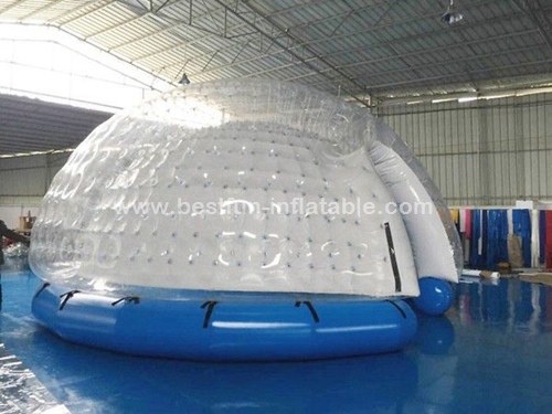 Semi transparent inflatable bubble tent