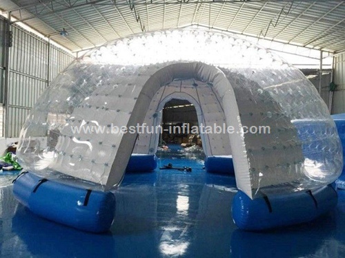 Semi transparent inflatable bubble tent