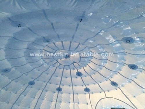 Semi transparent inflatable bubble tent