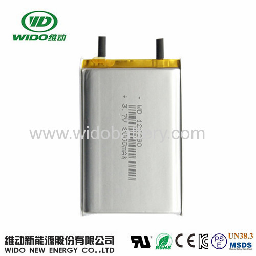 3.7V 8000mAh 126090 high quality li po battery UL battery for power bank tablet pc sweeper