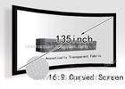 High Resolution Curved Projection Screen / Acoustically Transparent Screen 1681 X 2988mm