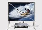 Conference Quick Fast Fold Projection Screen / 1080P Projector Screens 180 Inch 4 by 3 Format