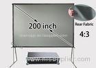 Ultra Large 200inch Rear Projection Screens 4 / 3 For 3d Full Hd Beamer