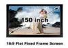 HD 150 Inch Flat Projection Screen 16 To 9 For Home Theatre Projector