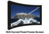 160&quot; Diagonal 16:9 HDTV Format Curved ( 6 Piece Fixed Frame) Projector Screen White Material