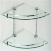 Triangle Glass Shelf With Double Tiers