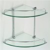 Two Tiers Corner Glass Shelf