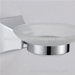 Polished Chrome Soap Holder With Glass Dish