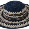 Women paper braid hat colorful floppy hat