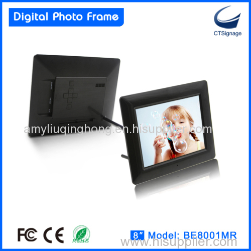 Hot sell 8 inch digital photo frame with multifunction