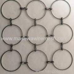 gunmetal black metal circle mesh