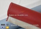 1000 Degrees Red Coating High Silica Fabric Thin Fiberglass Cloth 700gsm