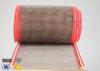 Brown PTFE Teflon Coated Fiberglass Mesh Fabric Conveyor Belt 4X4 mm