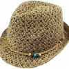 Promotional Women Fedora Paper Straw Hat