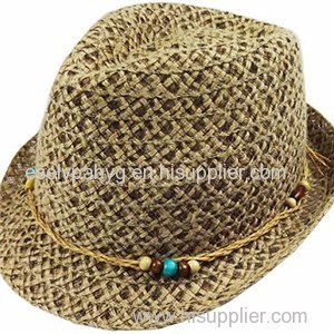 Promotional Women Fedora Paper Straw Hat