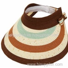 Paper Straw Women Visor Hat