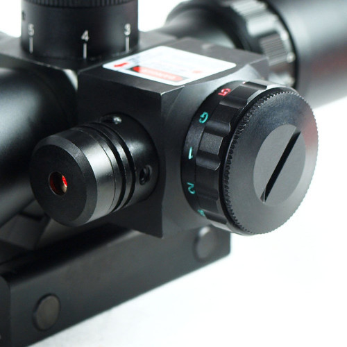 2.5-10X40E Rifle Scope Red/Green Dual illuminated with Red Laser