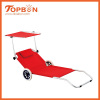 Beach lounger with sunshade