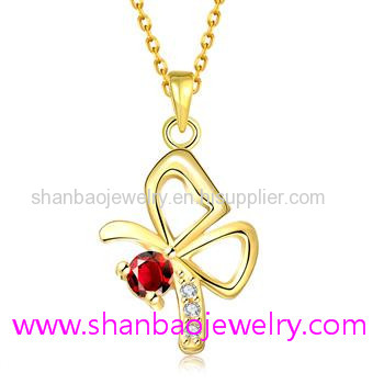 Gold Plated Costume Fashion Zircon Jewelry Women Necklaces