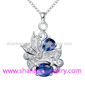 Silver Plating Costume Fashion Zircon Jewelry Woman Necklaces