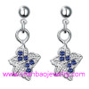 Silver Plated Costume Fashion Zircon Jewelry Women Earrings