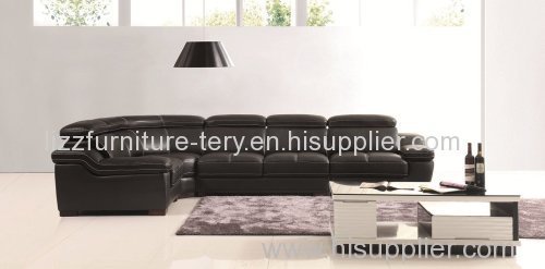 Modern Living Room Corner Leather Sofa for Home