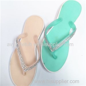 Diamond Decoration Stylish Lady Slippers Nice Design High Quality Lady Shoes