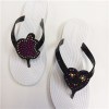 Fancy Rhinestone Decoration Lady Sexy Flip Flops Pvc Lady Shoes