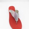 Red Sole Plastic Lady Flip Flops New Stylish Design Lady Shoe