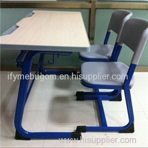 MDF Double School Desk And Chair