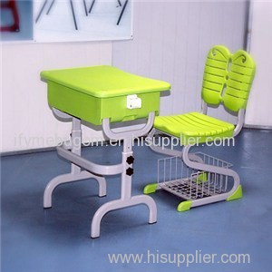 Plastic Single Height Adjustable School Desk Chair