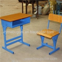 Plywood Single Height Adjustable School Desk