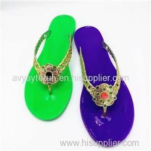 Pvc Sole Lady Fashion Design Slipper Beautiful High Quality Lady Flip Flops