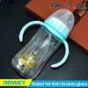 Heat Resistant Leak Free Unbroken Durable New Unique Design Glass Baby Bottle