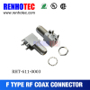 F connector right angle crimp plug for RG179