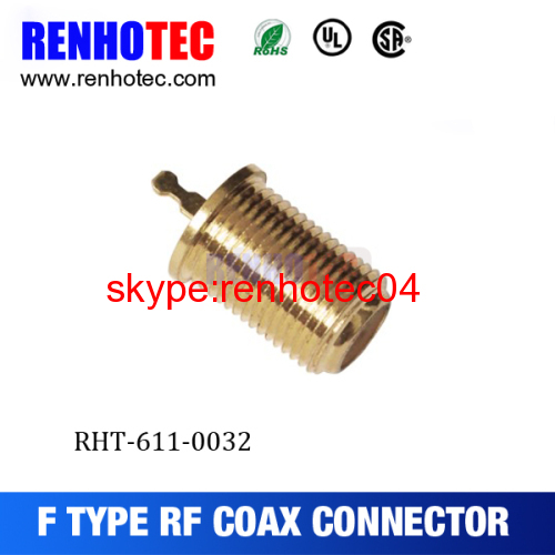 GOLD-PLATED WIRE F FEMALE CONNECTOR