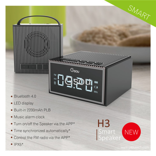 Wireless waterproof Bluetooth speaker with APP control alarm clock