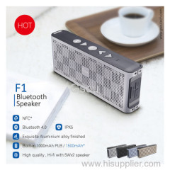 Fashion aluminium alloy Bluetooth speaker waterproof IPX5 with high quality