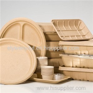 Disposable Molded Pulp Meal Boxes Plates Refrigerator Microwave Oven Safe